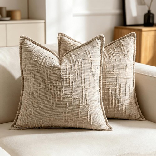Soft tweed chenille cushion - soft,