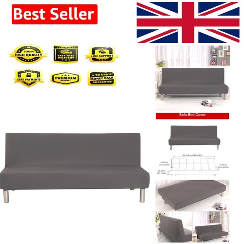 Grey solid colour armless sofa - solid,