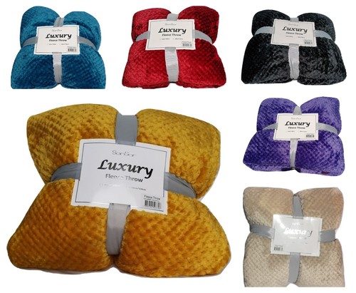 Waffle fleece throw - fleece,