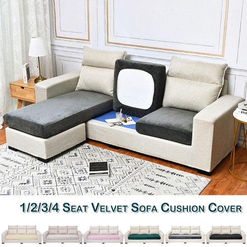 Velvet sofa seat cushion - velvet,
