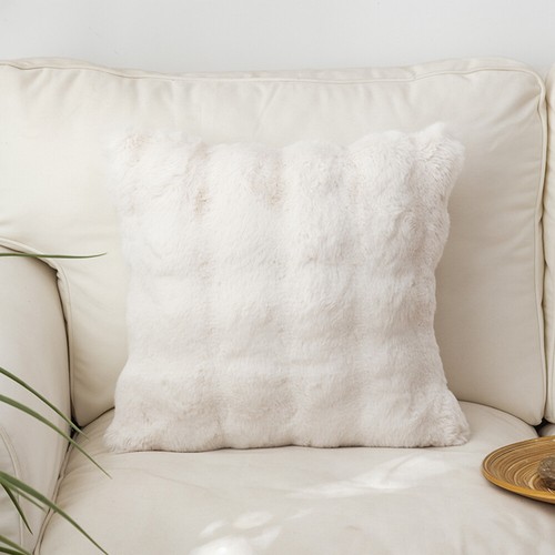 Faux rabbit fur cushion - rabbit, cover