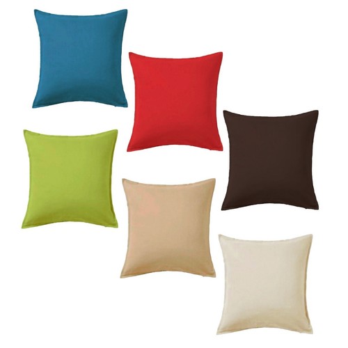 Plain cotton cushion - cotton, cover