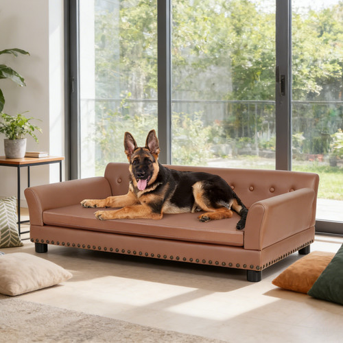 Xxl large leather pet sofa - leather,