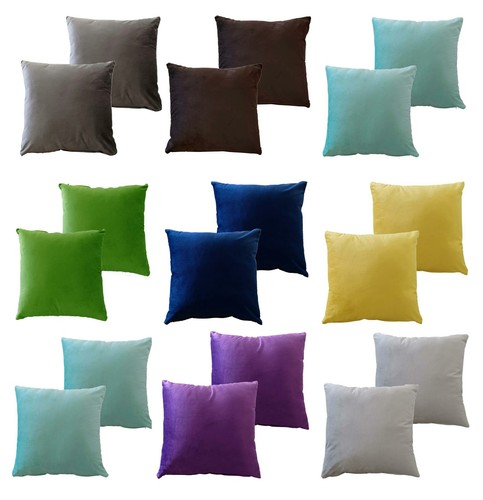 Set plain velvet cushion - of,